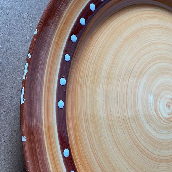 Pier One Hand Painted Large Circular Serving Dish (Made in Italy) - Picture 9 of 16